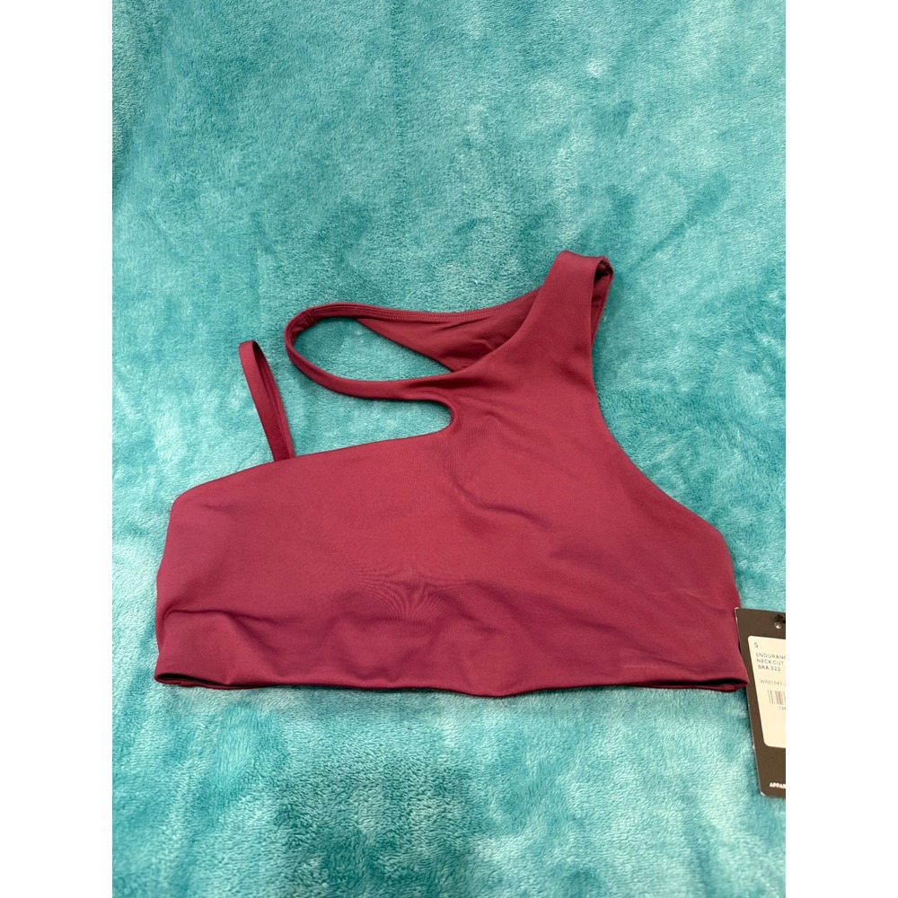 Peloton Endurance LT High Neck Cut Away Bra Burgundy Maroon WR01047 S NEW